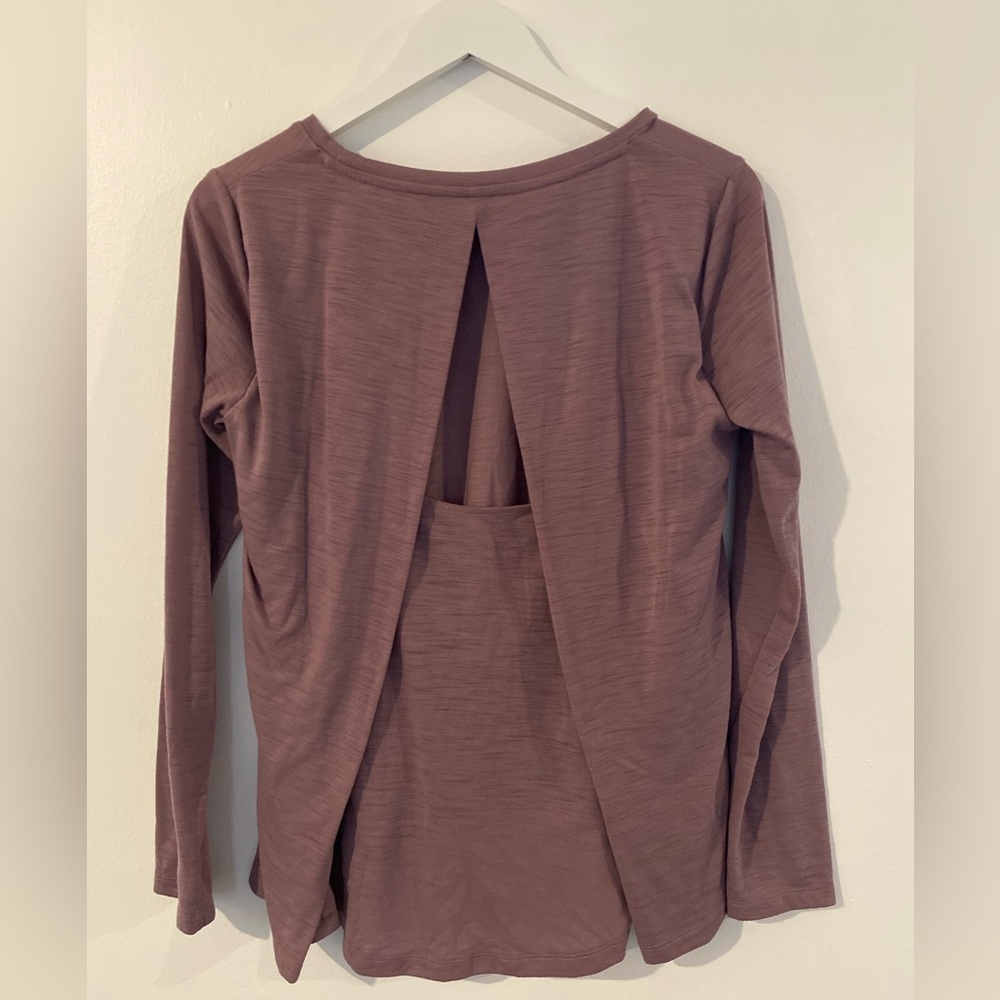 UA long sleeve top, partially open back